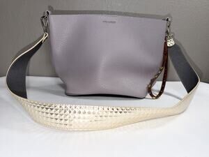 Find Kapoor Lavender Champagne Pingo 20 Convertible Bucket Bag Wristlet Purse